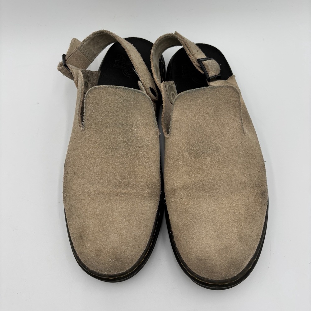 Dr Martens Carlson Savannah Tan Sandals Suede Slingback Mules Women's Size 10 - Picture 2 of 9